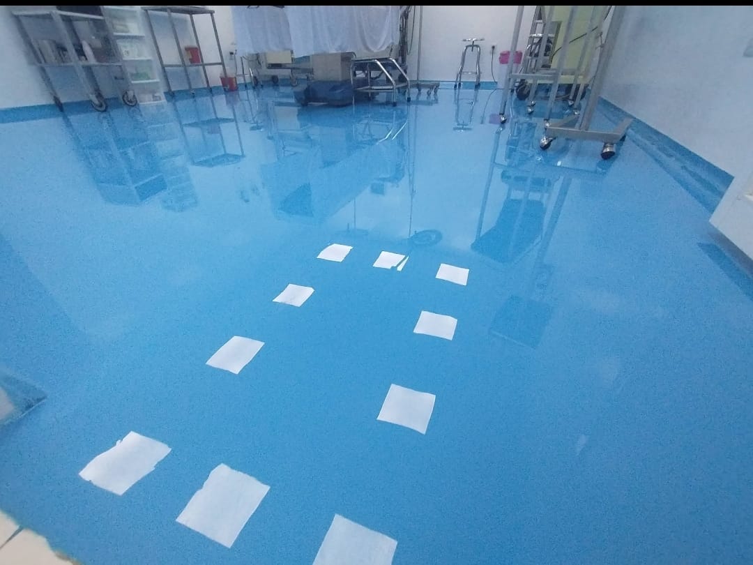 Acabado sanitario en laboratorio u hospital